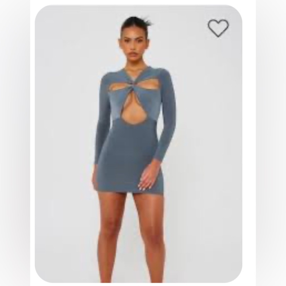Luxe to kill grey Long Sleeve Dress‎